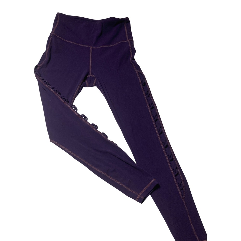Athleta Purple High Rise Ladder Cutout Athletic Leggings XS Extra Small